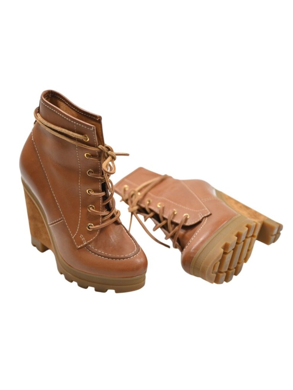 Ralph Lauren Purple Label Margo Ankle Boots in Brown Leather